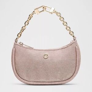 ❤️NWTS Lululemon nano glitter pink champagne gold bag 🩷